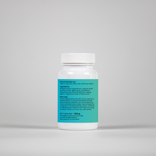 Shilajit + Vitamin B6 - 60 Capsules